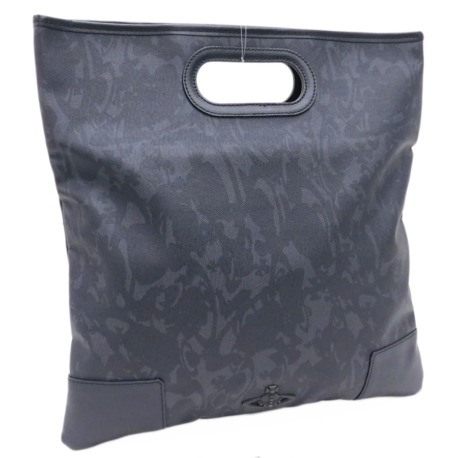 【中古】新品同様 ヴィヴィアンウエストウッド ハンドバッグ ブラック系 PVCレザー×レザー Vivienne Westwood [送料無料]