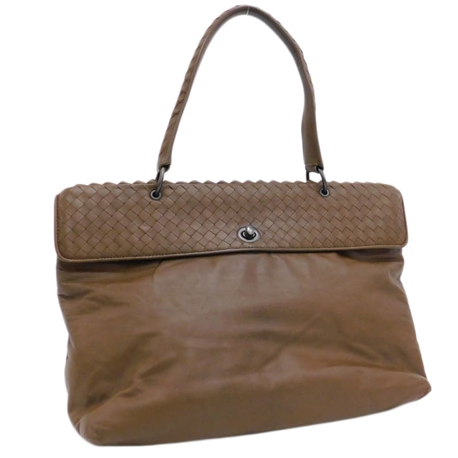 Vintage BOTTEGA VENETA イントレチャート ハンドバッグ 茶 BOTTEGA VENETA/ボッテガ・ヴェネタ】イントレチャート