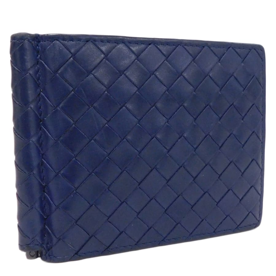 【中古】ボッテガヴェネタ マネークリップ ブラック系 レザー イントレチャート お洒落 普段使い BOTTEGA VENETA [送料無料]｜ブランドリサイクルストアスマイル