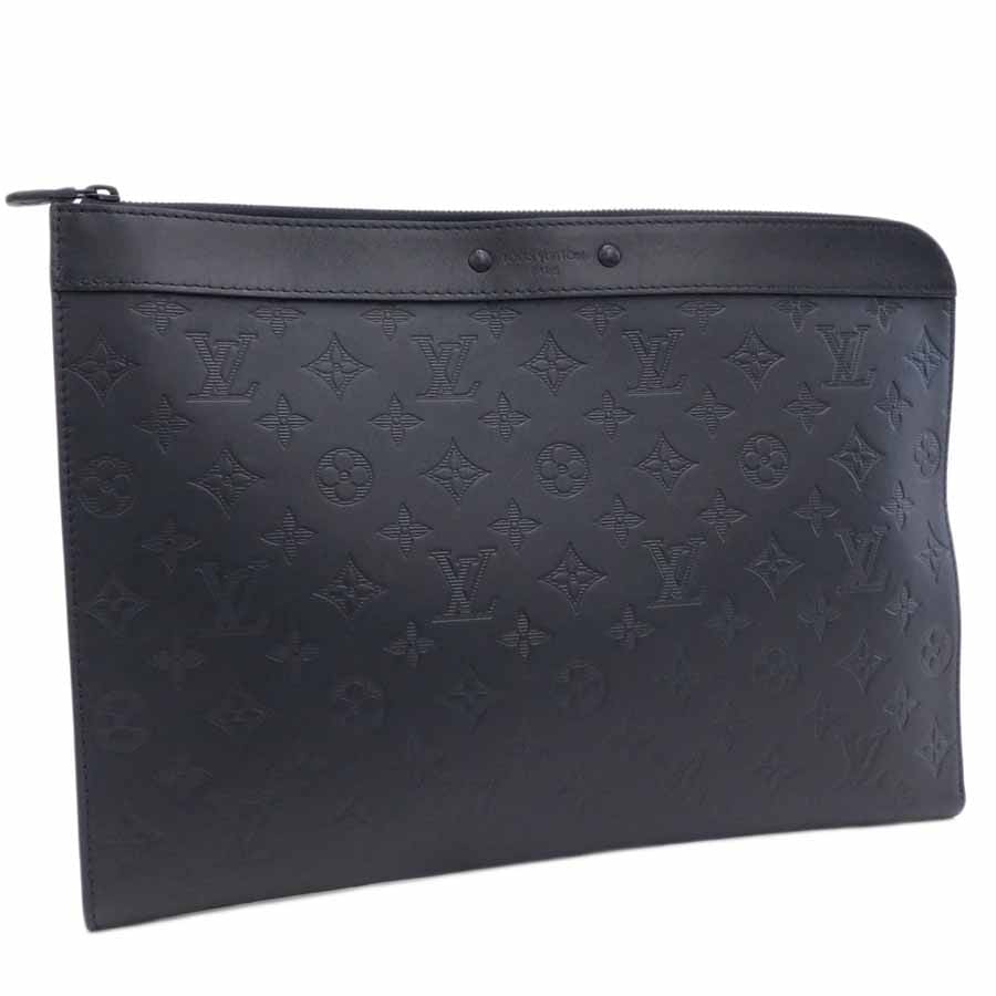 【中古】新品負けず劣らず ルイヴィトン ポシェットワット秒 クラッチペダル御徒面子 M82080 なめし革 モノグラムシャドウ RFID Louis Vuitton [貨物輸送無料]