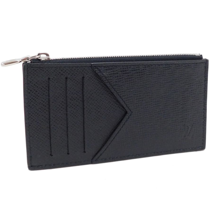 【中古】新品同様 ルイヴィトン コインカードホルダー M62914 ブラック系 レザー タイガ RFID Louis Vuitton [送料無料]