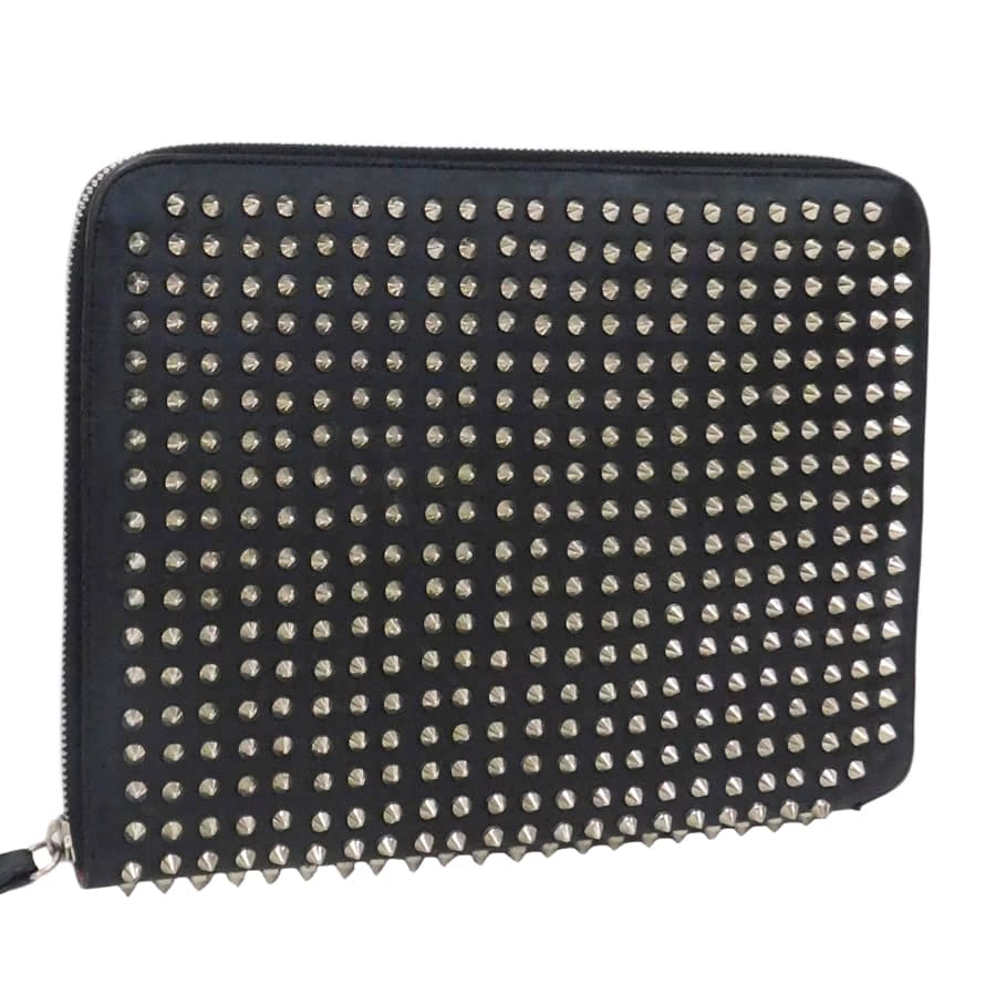 【中古】ルブタン 2塁手御徒面子 3120247 黒いこと系 なめし革×金属元素 スパイクスタッズ Christian Louboutin[貨物輸送無料]