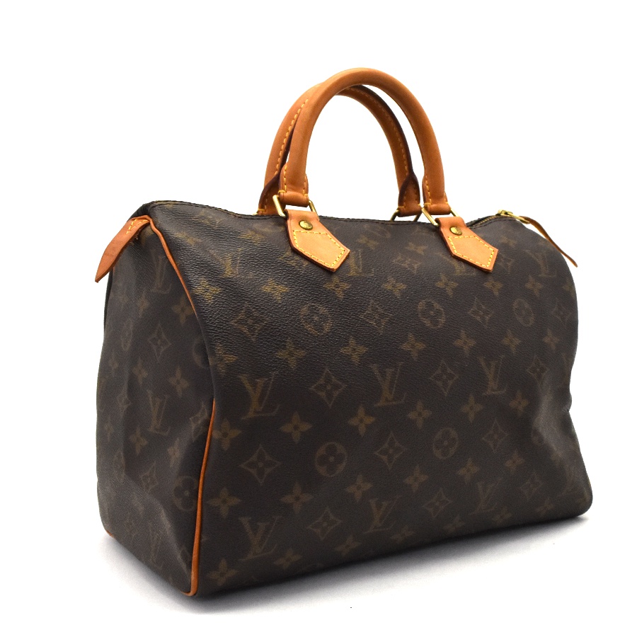 中古 ルイヴィトン ハンドバッグ スピーディ30 レディース レザー キャンバス ブラウン モノグラム M Louis Vuitton 送料無料 Maf Gov Ws