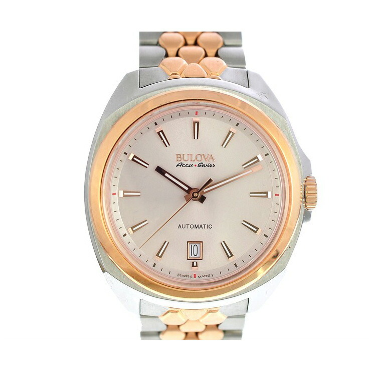 BULOVA ブローバ アキュスイステルク メンズ腕時計 SS 65B159 文字盤シルバー 自動巻き 【中古】【送料無料】