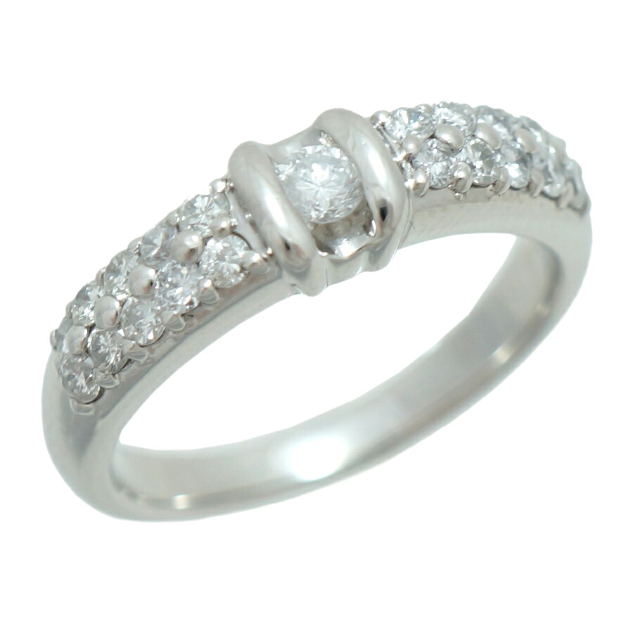 【中古】新品同様 プラチナ900 リング ダイヤモンド0.50ct 12号 6.9g[送料無料]｜ブランドリサイクルストアスマイル
