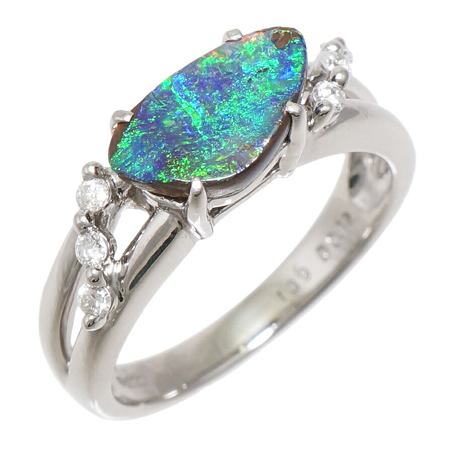 【中古】リング プラチナ900 オパール 1.39ct ダイヤモンド 0.12ct 12.5号 5.8g レディース ジュエリー [送料無料]｜ブランドリサイクルストアスマイル