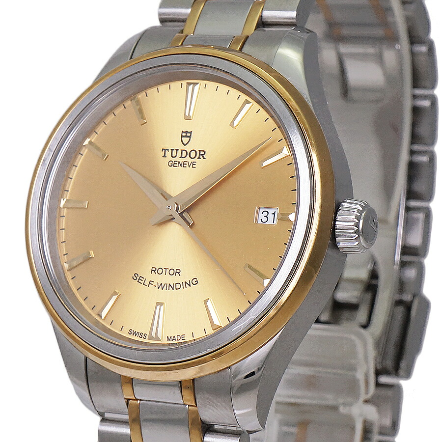 【中古】チューダー スタイル ユニセックス 腕時計 SS×YG ゴールド文字盤 レディース ボーイズ 12303 TUDOR［送料無料］