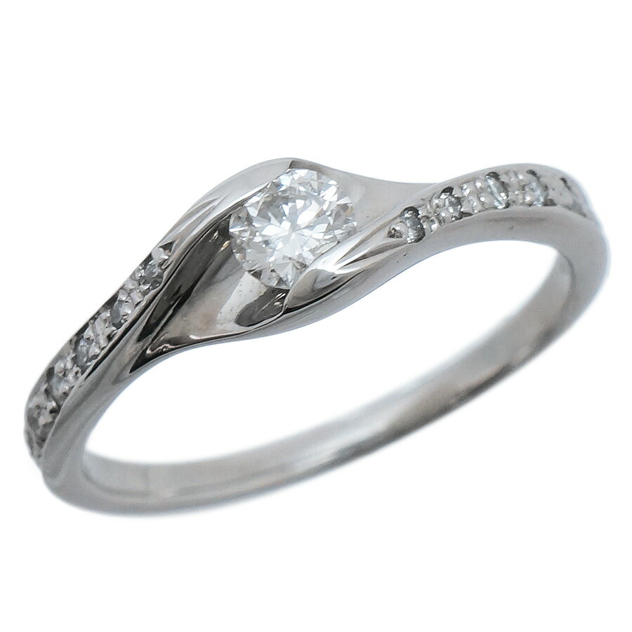 【中古】リング プラチナ900 ダイヤモンド 0.25ct 10号 レディース ジュエリー [送料無料]