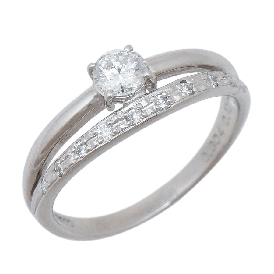 【中古】リング プラチナ900 ダイヤモンド 0.304ｃｔ 0.10ct 14号 レディース ジュエリー [送料無料]
