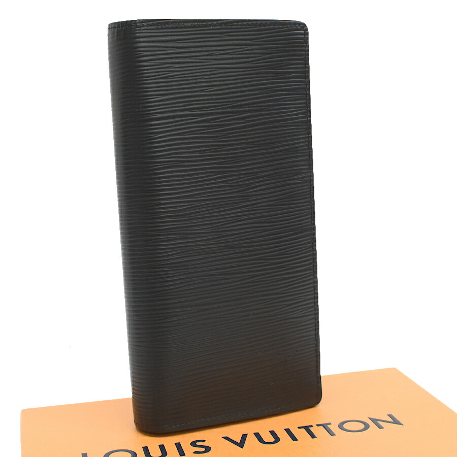 【中古】ルイヴィトン 長財布 ポルトフォイユブラザ M61816 エピ レザー ブラック LOUIS VUITTON[美品][送料無料]