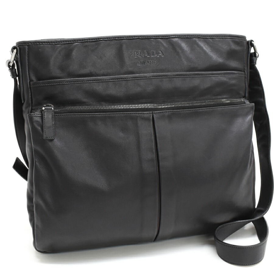 楽天市場】【中古】 プラダ PRADA ブラック/シルバー金具 2VH019