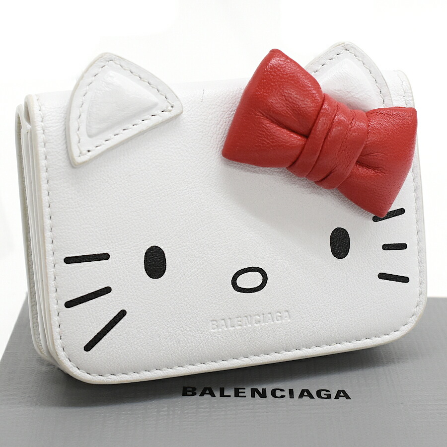 BALENCIAGA ☆ハローキティ 三つ折り財布 BALENCIAGA バレンシアガ 三つ折り財布 ハローキティコラボ