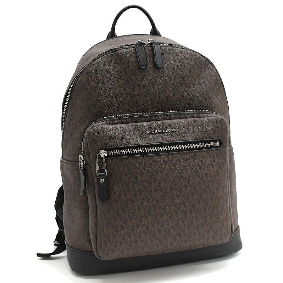 【中古】マイケルコース リュック ハドソン 33F0LHDB2U モノグラム キャンバス ブラウン シルバー金具 MICHAEL KORS[送料無料]