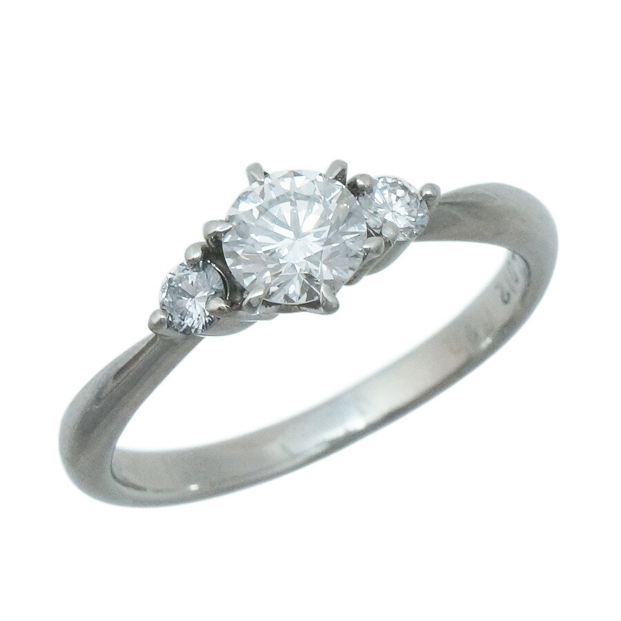 【中古】リング プラチナ900 ダイヤモンド 0.422ct 0.12ct 12号 鑑定書付き レディース ジュエリー [送料無料]