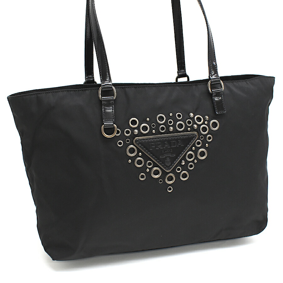 楽天市場】美品 プラダ PRADA トートバック B5888 ナイロン ブラック