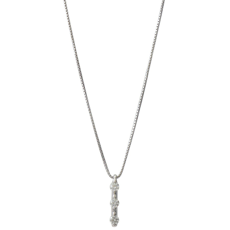 【中古】ペンダント K18ホワイトゴールド ダイヤモンド 0.20ct 2.7g ソーティング付き レディース ジュエリー [送料無料]