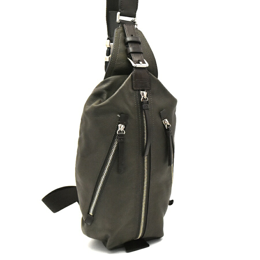 中古 送料無料 普段使い メンズ メンズ 送料無料 バッグ 小物 ブランド雑貨 男性 茶 ボディバッグ カーキ ダークブラウン トンプソンレザー バッグ Coach お出かけ 鞄 ブランド 中古 コーチ 送料無料 ブランドリサイクルストアスマイル