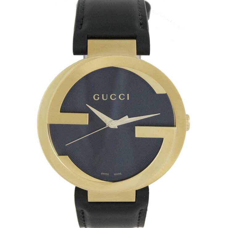 楽天市場 グッチ メンズ腕時計 インターロッキング Gg 133 2 Gucci Gp 革ベルト クオーツ ブラック文字盤 中古 送料無料 ブランドリサイクルストアスマイル