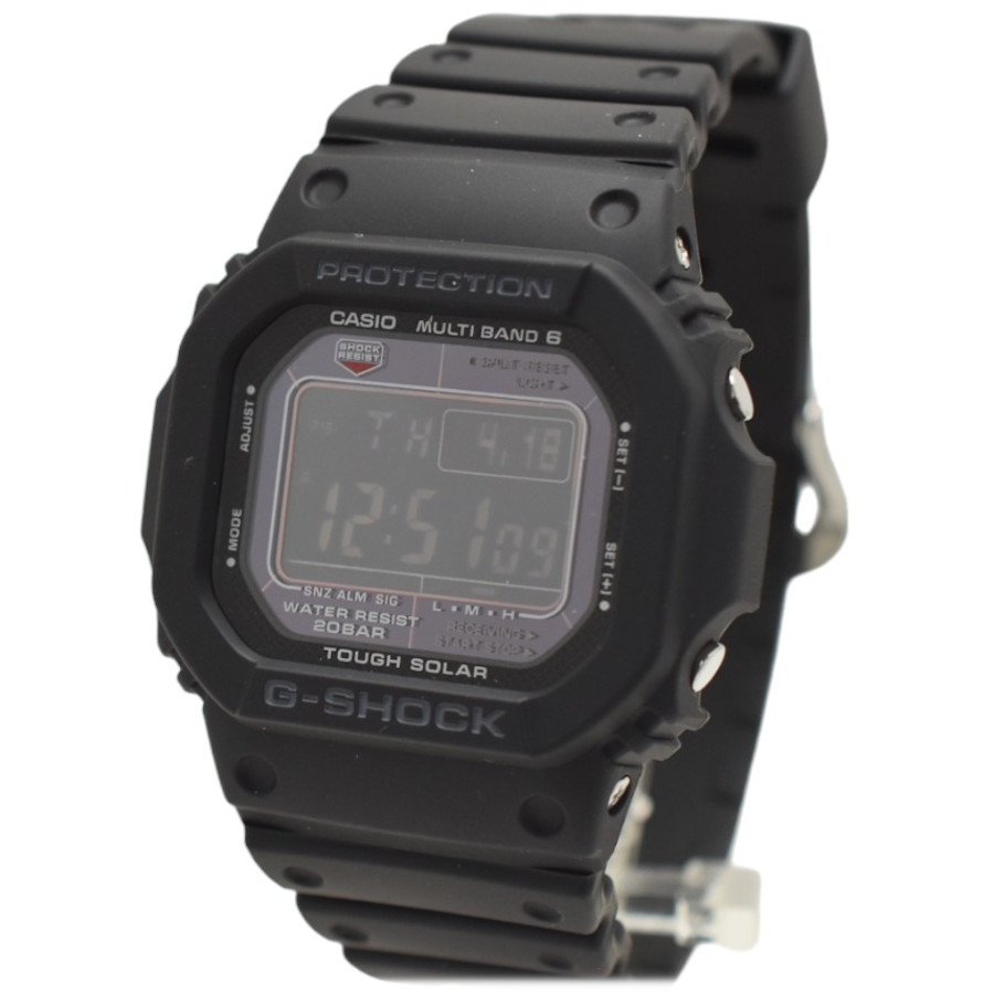 【中古】未使用品 カシオ G-SHOCK ソーラー電波腕時計 ワールドライム M5610U-1BJF ラバー メンズ ブラック文字盤 CASIO [美品][送料無料]
