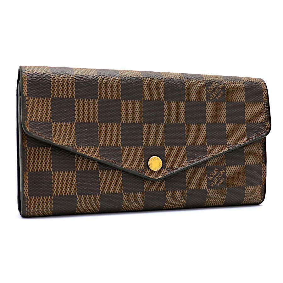 ルイヴィトン ポルトフォイユ サラ ダミエ 二つ折り 長財布 ブラウン LOUIS VUITTON（ルイ・ヴィトン） 中古 ポルトフォイユ・サラ ダミエ