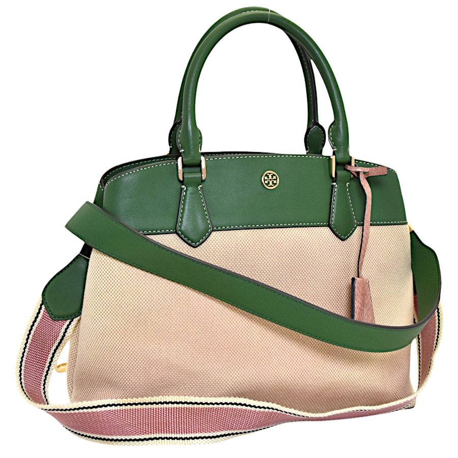 トリーバーチ ハンドバッグ トートバッグ　グリーン ナイロンバッグ 緑 ネイビー Tory Burch - ◇◇TORY BURCH トリーバーチ トートバッグ