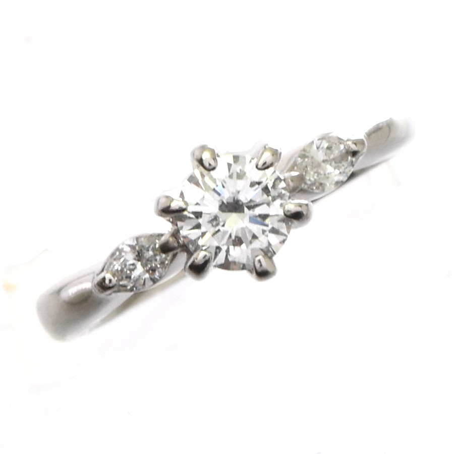 【中古】リング Pt900 ダイヤモンド0.515ct 0.15ct 重量4.7g レディース ジュエリー [送料無料][美品]
