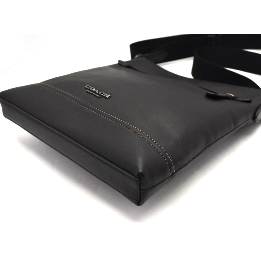 中古 未使用品 コーチ ショルダーバッグ メンズ なめし ブラック F Coach 送料無料 美品 Aratingastudios Com