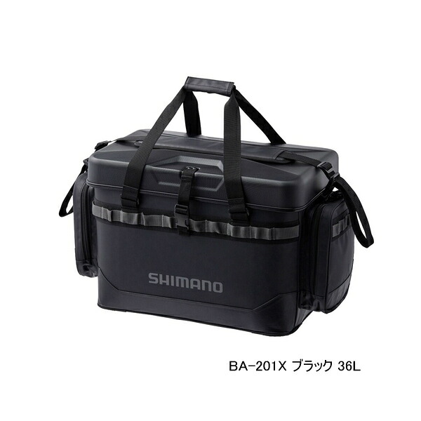 ≪'24年3月新商品！≫ シマノ ロックショア タフタックルバッグ BA-201X ブラック 36L 140サイズ