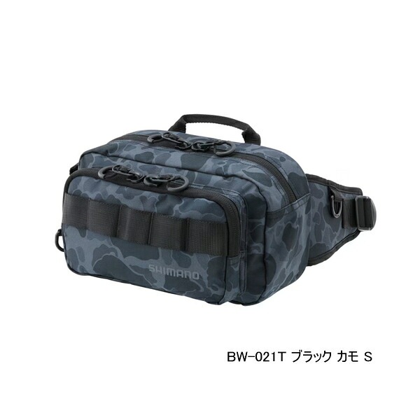 ≪'25年3月新商品！≫ シマノ ヒップバッグ BW-021T ブラック カモ Sサイズ