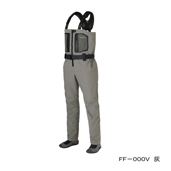 （22年7月新商品） シマノ ドライシールド＋4 ストレッチウェーダー ラジアル FF-000V グレーベージュ Sサイズ｜釣具総合卸売販売 フーガショップ2
