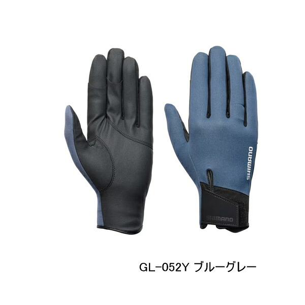 ≪'25年10月新商品！≫ シマノ 03 タイタニューム・アルファ グローブ 指出し GL-052Y ブルーグレー XLサイズ