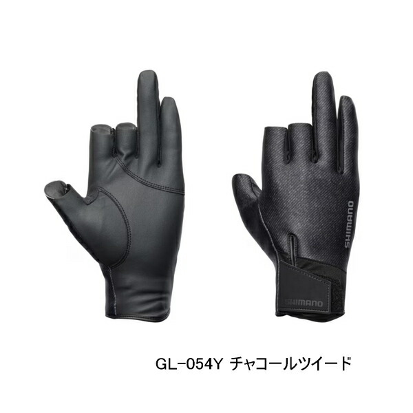 ≪'25年10月新商品！≫ シマノ 03 タイタニューム・アルファ グローブ 3 GL-054Y チャコールツイード 2XLサイズ