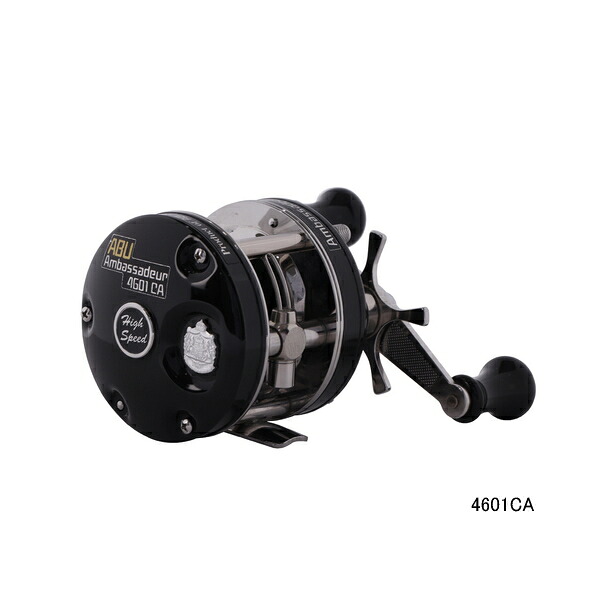 ≪'23年3月新商品！≫ アブガルシア アンバサダー ファクトリー チューンド 4601CA(左) ブラック 【返品不可】 【小型商品】