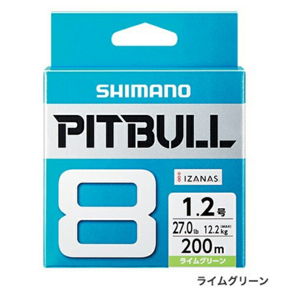 （19年3月新商品） シマノ ピットブル8 PL-M78S 300m 1.5号 ライムグリーン （3個セット）