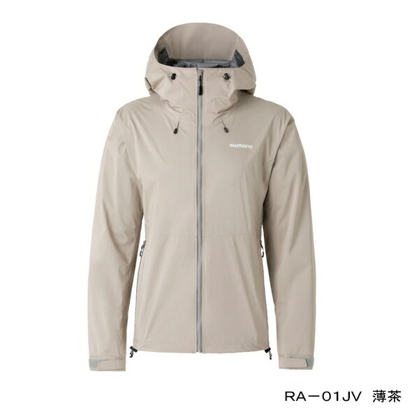 ≪'22年3月新商品!≫ シマノ レインギアジャケット01 RA-01JV ベージュ Lサイズ