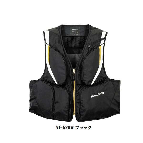 （23年3月新商品） シマノ 2WAYショートベスト VE-520W ブラック 2X Lサイズ