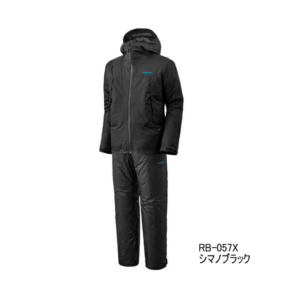 ≪25年9月新商品！≫ シマノ ベーシックインサレーション レインスーツ 01 RB-057X シマノブラック Mサイズ