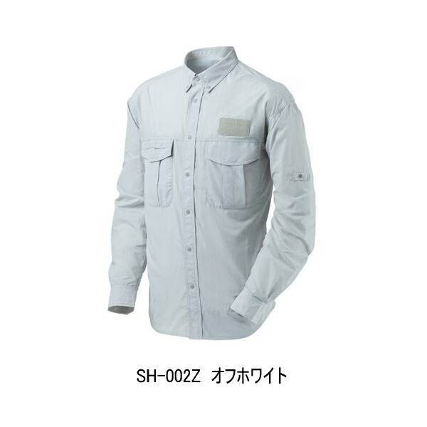 （26年3月新商いもの） シマノ フィッシングシャツ ロング衣袂 SH-002Z 象牙色 M大いさ スポーツ・アウトドア-ウェア・アクセサリー