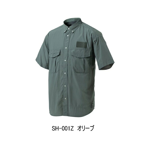 （26年3月新商いもの） シマノ フィッシングシャツ 遊撃手捩り SH-001Z オリーブ L大きさ