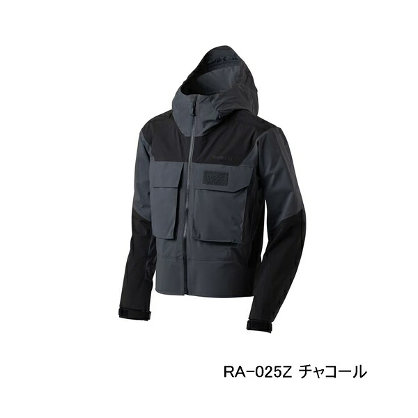 （26年3月新商いもの） シマノ GTX-ST ウェーディングプロジャケット 05 RA-025Z 暗灰色 M大きさ
