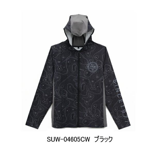 （26年4月新商いもの） サンライン BUG OFF クイックドライフルジップパーカー SUW-04605CW 黒いこと M大きさ