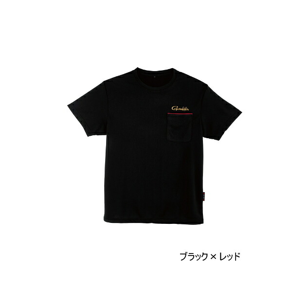 ≪'25年3月新商品！≫ がまかつ KM Tシャツ GM-3780 ブラック×レッド Mサイズ