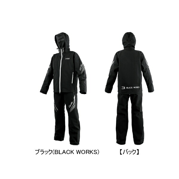 ≪\u002725年6月新商いもの！≫ がまかつ アルテマシールドプロ レインスーツ GM-3785 黒いこと(黒いことワークス) L大きさ