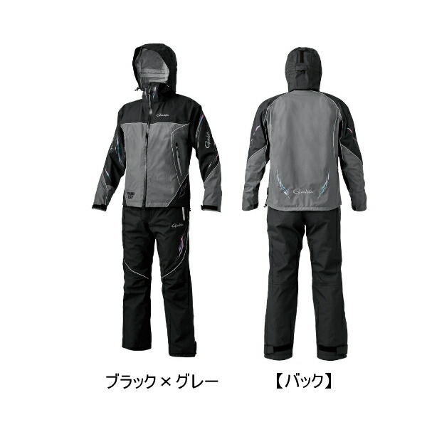 (25年10月新商品) がまかつ アルテマシールドプロオールウェザースーツ GM-3798 ブラック×グレー Mサイズ