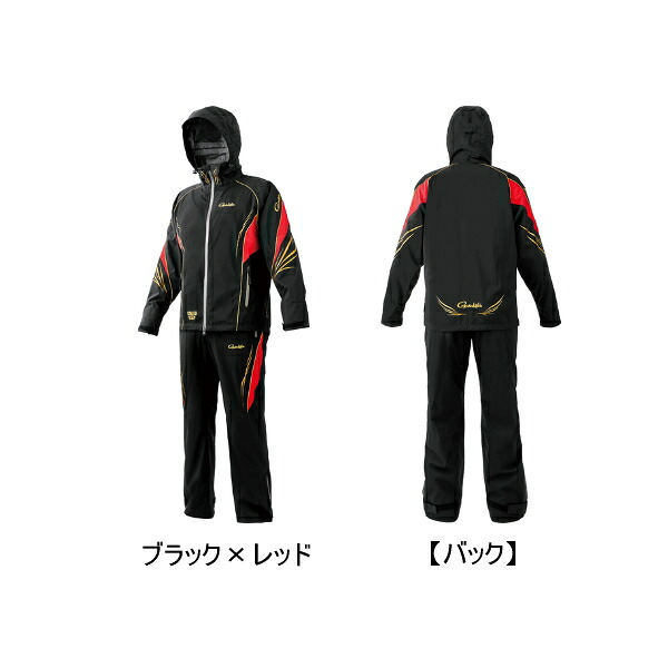 （26年4月新商いもの） がまかつ アルテマシールドプロレインスーツ GM-3799 黒いこと×赤いこと LL大きさ