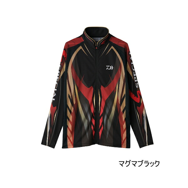 ≪'25年4月新商品！≫ ダイワ スペシャルロングスリーブフルジップシャツ DE-7225 マグマブラック XLサイズ｜釣具総合卸売販売 フーガショップ2