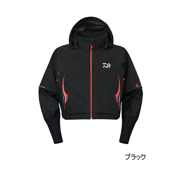 ≪\u002725年4月新商いもの！≫ ダイワ 特別 ゴアテックス ベリーショートレインジャケット DR-1425J 黒いこと 2XL大きさ