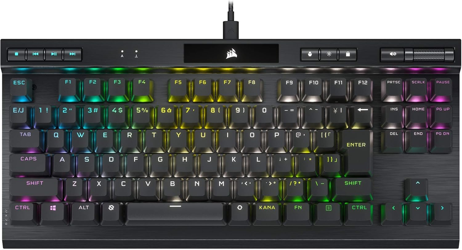 ★百貨店大売り出し制限事項！ 抽せんで全額尖んがりうしろ側★ CORSAIR K70 ゲーミングキーボード CH-9119014-JP コルセア ゲーミング 鍵盤 力くらべ 日本語取り合わせ テンキー受け答え 静音 光る 有線 USB C 大きめ 今めかしい かっこいい 黒 マイコン テンキーなし 愛くるしげ うしろ側ともし火 ともし火