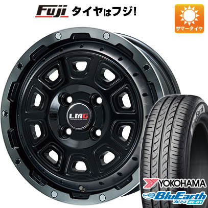【新品 軽自動車】タフト ソリオ 夏タイヤ ホイール4本セット 165/65R15 ヨコハマ ブルーアース AE-01 レアマイスター LMG DS-10 ブラック/ブラッククリアリム 4.5J 15インチ(送料無料)
