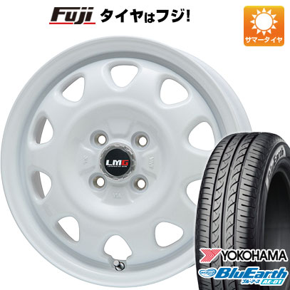 【新品 軽自動車】タフト ソリオ 夏タイヤ ホイール4本セット 165/65R15 ヨコハマ ブルーアース AE-01 レアマイスター LMG OFF-STYLE(ホワイト) 4.5J 15インチ(送料無料)